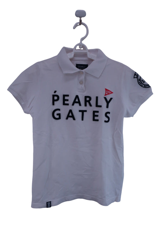 PEARLY GATES(パーリーゲイツ) ポロシャツ 白 レディース 0 055-9160306 B