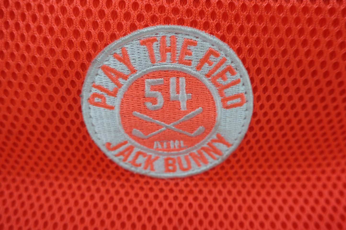 【美品】Jack Bunny(ジャックバニー) カートバッグ ネオンオレンジ フリーサイズ ゴルフ用品 2408-0122 中古