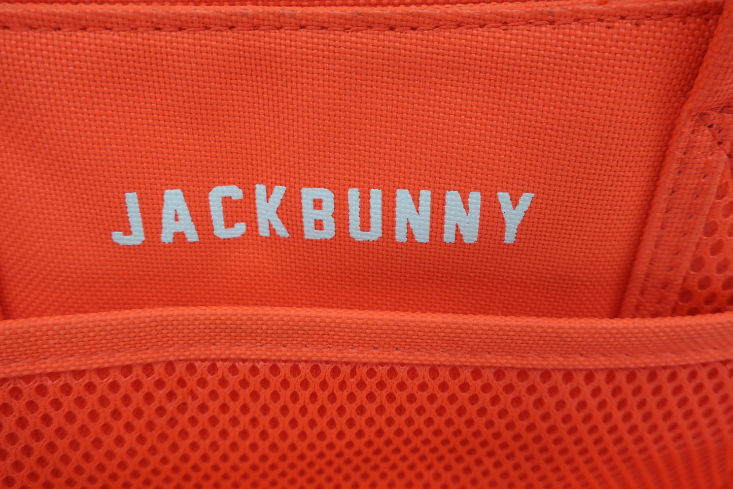 【美品】Jack Bunny(ジャックバニー) カートバッグ ネオンオレンジ フリーサイズ ゴルフ用品 2408-0122 中古
