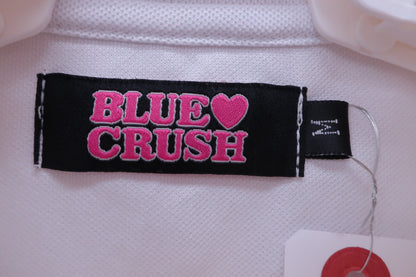 【美品】BLUE CRUSH(ブルークラッシュ) ポロシャツ 白花柄 レディース M ゴルフ用品 2408-0133 中古
