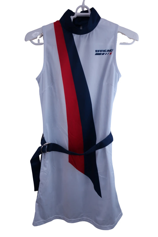 【美品】efficace(エフィカス) ワンピース 白紺 レディース S ゴルフ用品 2408-0144 中古