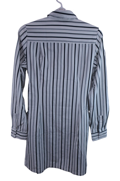 【美品】rienda suelta(リエンダスエルタ) シャツワンピース 白黒ストライプ レディース S ゴルフ用品 2408-0152 中古