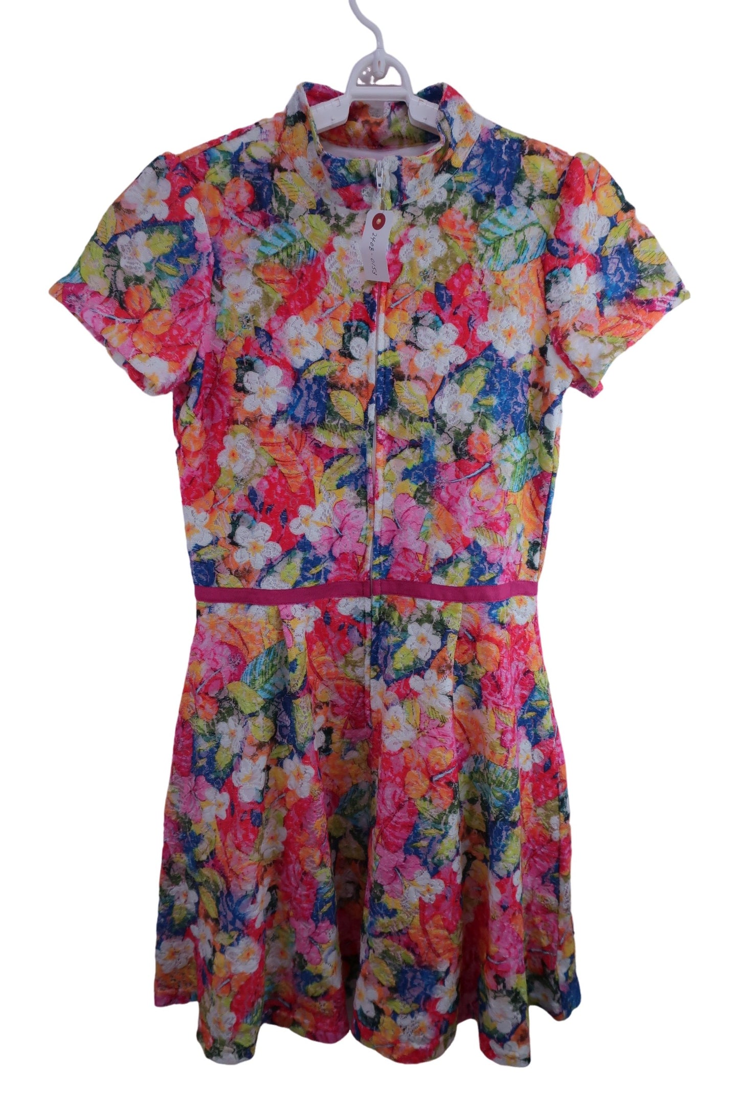 【美品】KISS ON THE GREEN(キスオンザグリーン) ワンピース 花柄 レディース 2 ゴルフ用品 2408-0153 中古