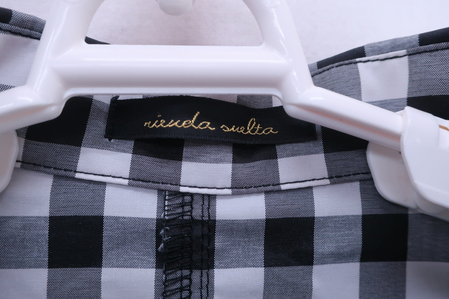 rienda suelta(リエンダスエルタ) ワンピース 白黒チェック レディース S A