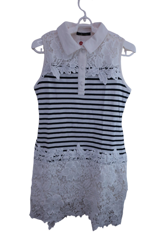 【美品】rienda suelta(リエンダスエルタ) ノースリーブワンピース 白 レディース S ゴルフ用品 2408-0158 中古