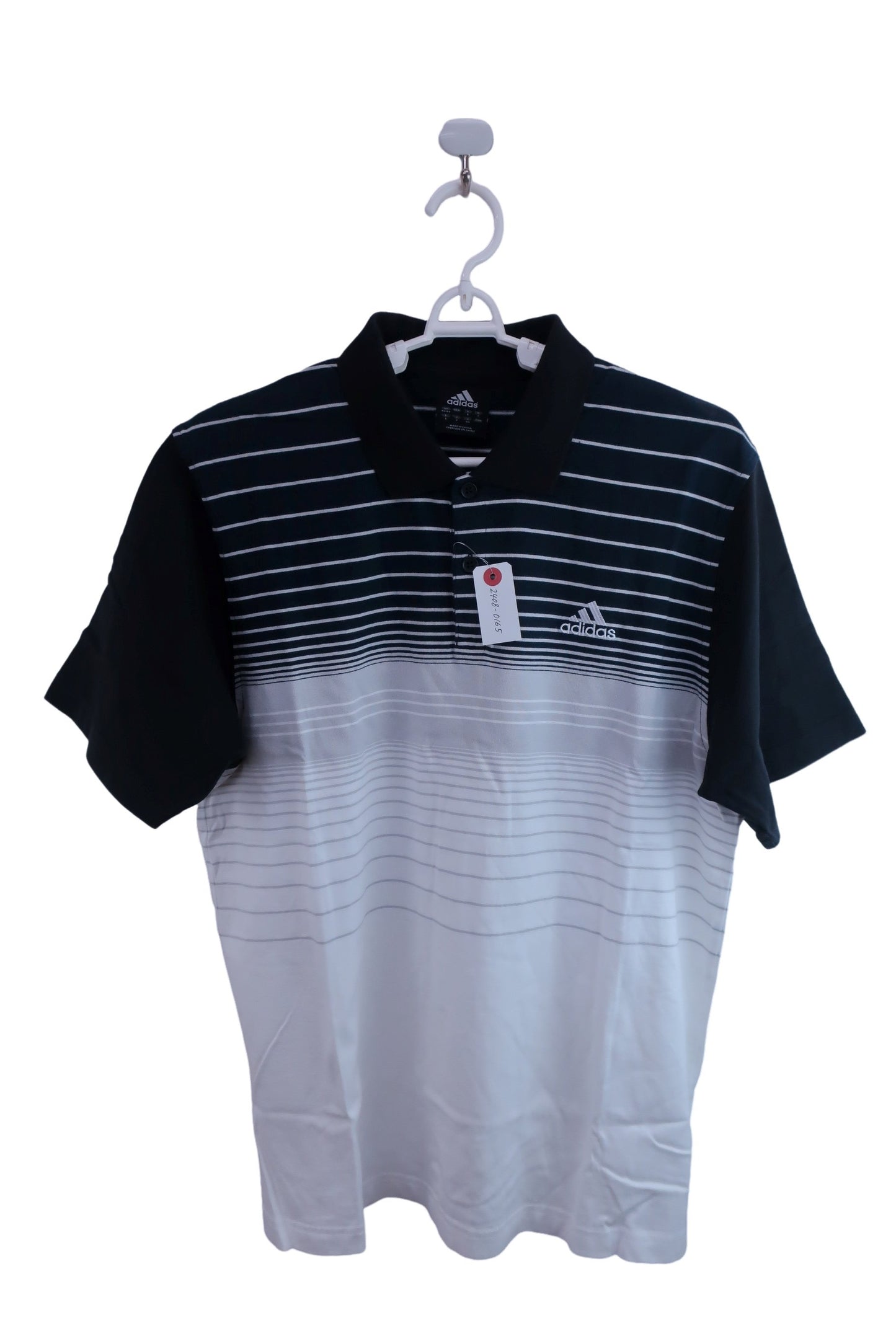 adidas(アディダス) ポロシャツ 黒白 メンズ XO ゴルフ用品 2408-0165 中古