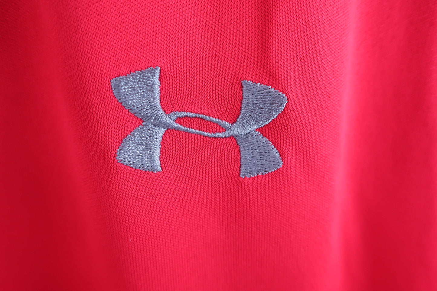【美品】UNDER ARMOUR(アンダーアーマー) ポロシャツ 赤 メンズ XL ゴルフ用品 2408-0166 中古
