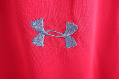 【美品】UNDER ARMOUR(アンダーアーマー) ポロシャツ 赤 メンズ XL ゴルフ用品 2408-0166 中古