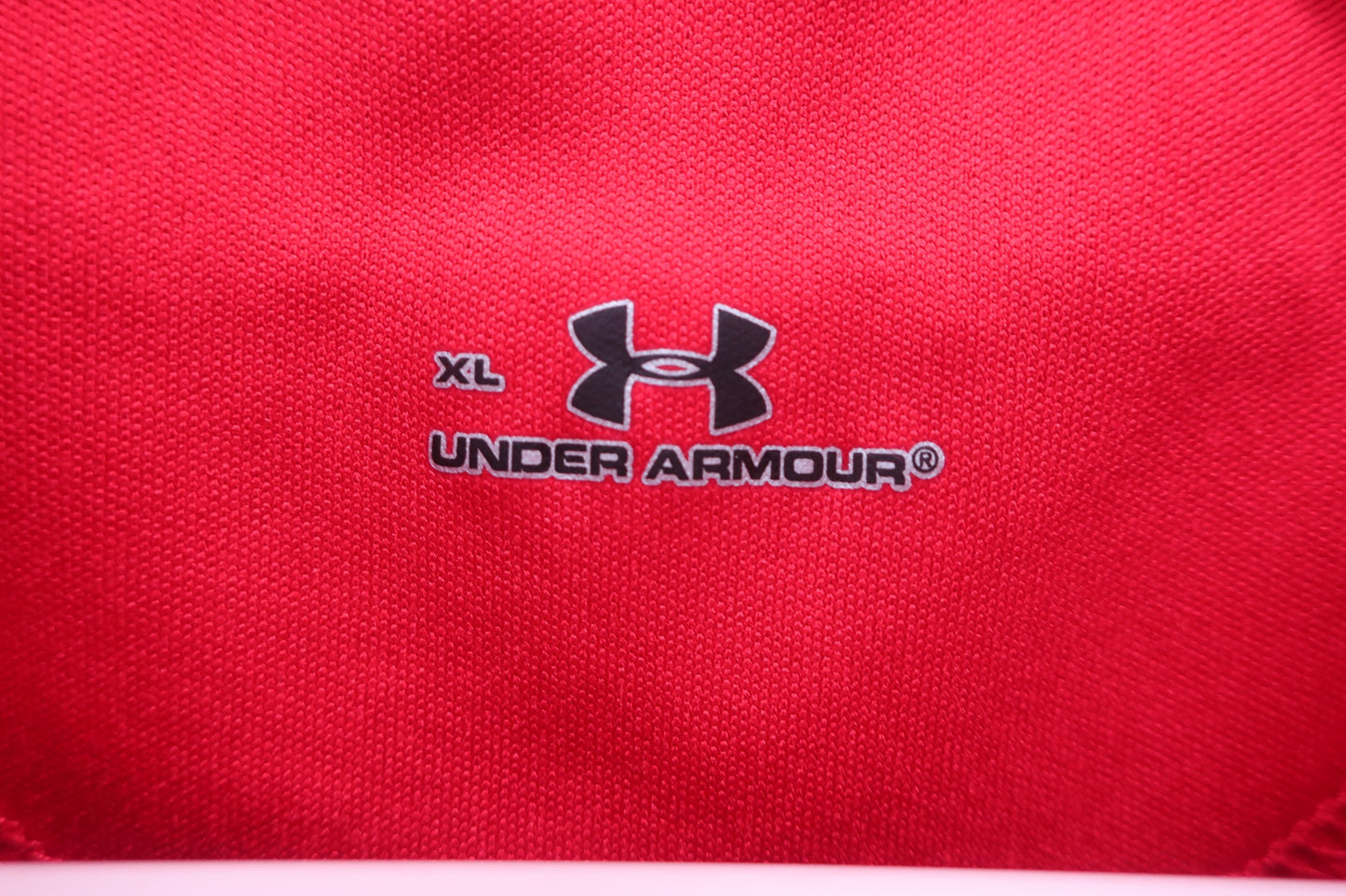 【美品】UNDER ARMOUR(アンダーアーマー) ポロシャツ 赤 メンズ XL ゴルフ用品 2408-0166 中古