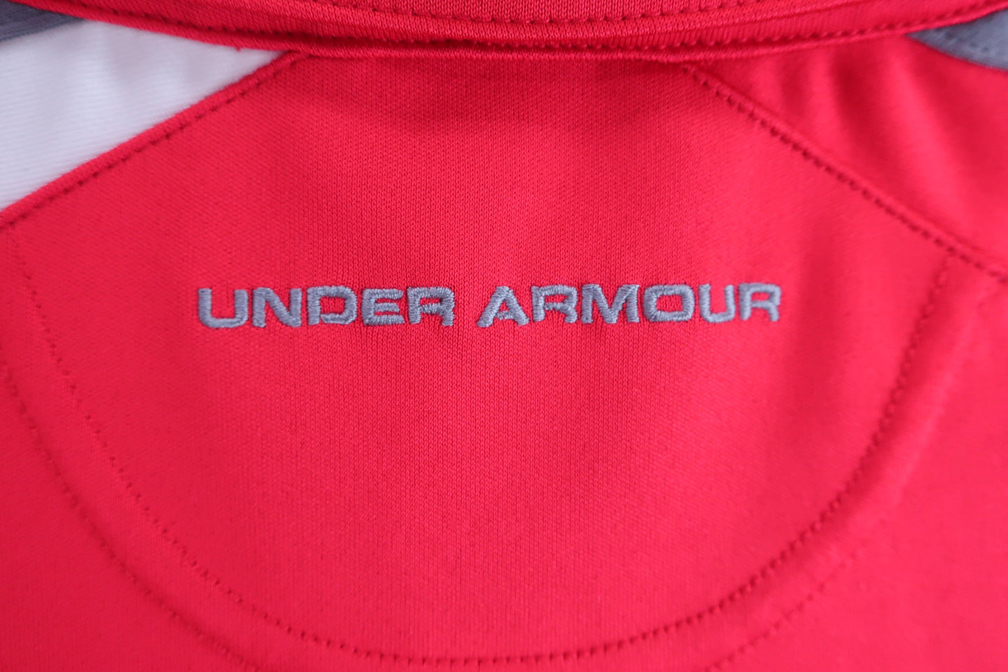 【美品】UNDER ARMOUR(アンダーアーマー) ポロシャツ 赤 メンズ XL ゴルフ用品 2408-0166 中古