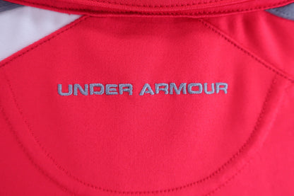 【美品】UNDER ARMOUR(アンダーアーマー) ポロシャツ 赤 メンズ XL ゴルフ用品 2408-0166 中古