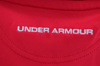 【美品】UNDER ARMOUR(アンダーアーマー) ポロシャツ 赤 メンズ MD ゴルフ用品 2408-0208 中古