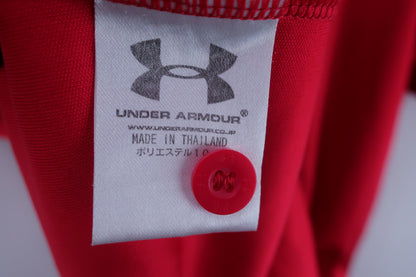 【美品】UNDER ARMOUR(アンダーアーマー) ポロシャツ 赤 メンズ MD ゴルフ用品 2408-0208 中古