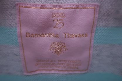 【美品】Samantha Thavasa(サマンサタバサ) ポロシャツ ピンク グレー水色ボーダー レディース M ゴルフ用品 2408-0353 中古