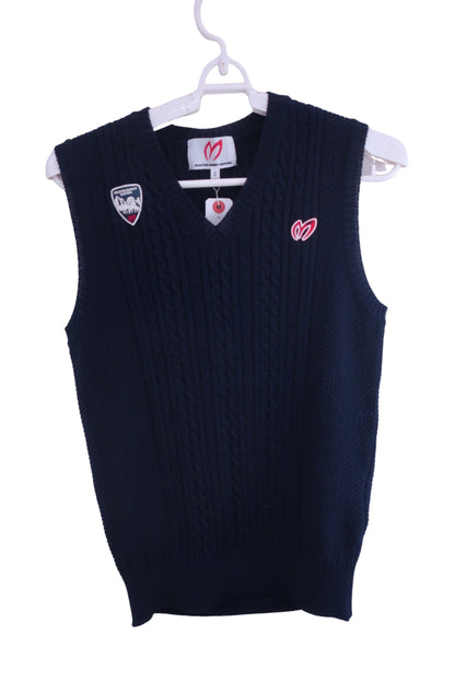 【美品】MASTER BUNNY EDITION(マスターバニーエディション) ベスト ネイビー レディース 0 159-8273952 ゴルフ用品 2408-0383 中古