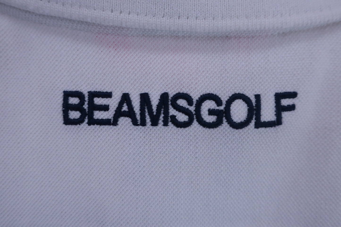 BEAMS GOLF(ビームスゴルフ) ポロシャツ 白ネイビー総柄 レディース S A