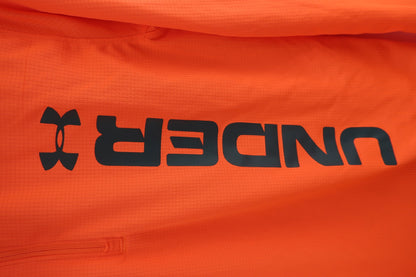 【美品】UNDER ARMOUR(アンダーアーマー) 長袖ハーフジップシャツ オレンジ メンズ SM ゴルフ用品 2408-0431 中古