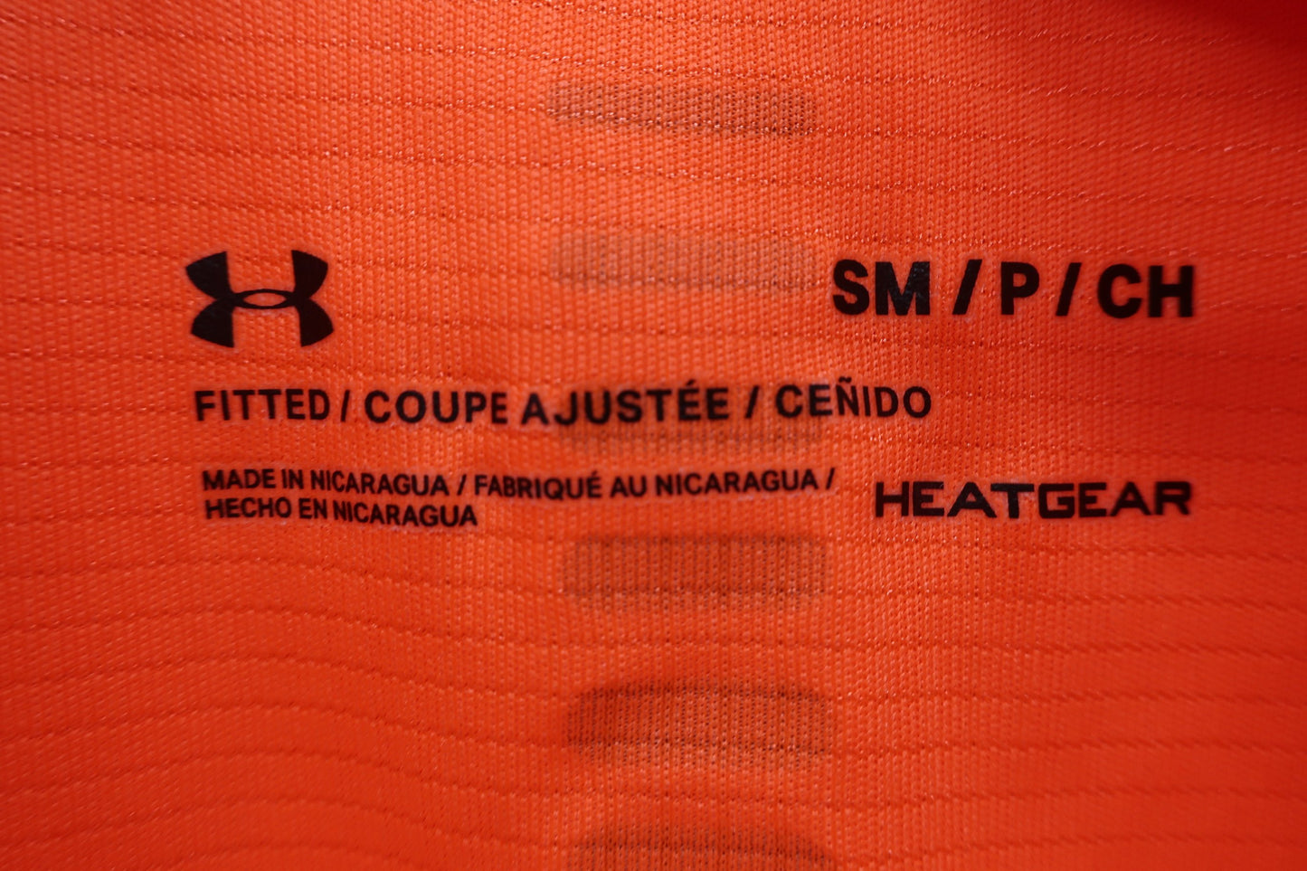 【美品】UNDER ARMOUR(アンダーアーマー) 長袖ハーフジップシャツ オレンジ メンズ SM ゴルフ用品 2408-0431 中古