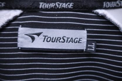 TOURSTAGE(ツアーステージ) ポロシャツ 黒白ボーダー メンズ LL A