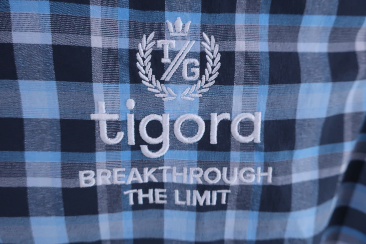 【美品】TIGORA(ティゴラ) ポロシャツ 青黒チェック レディース XL ゴルフ用品 2409-0062 中古