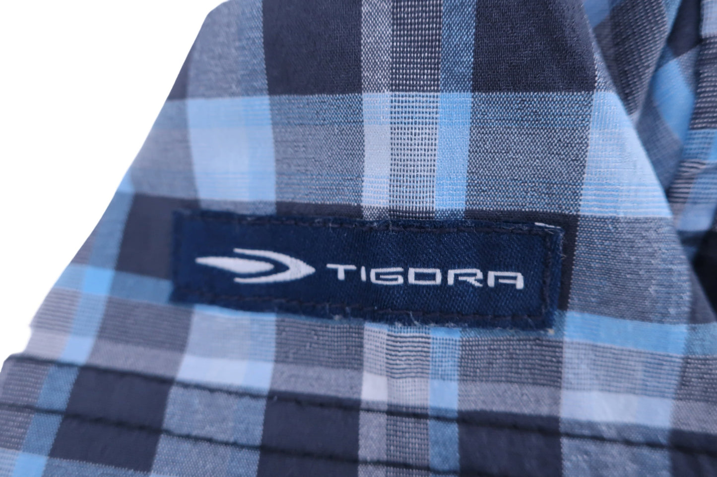 【美品】TIGORA(ティゴラ) ポロシャツ 青黒チェック レディース XL ゴルフ用品 2409-0062 中古