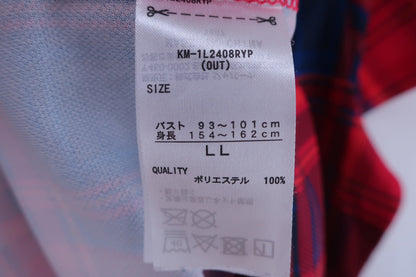 kissmark Golf(キスマークゴルフ) ポロシャツ 赤青チェック レディース LL ゴルフ用品 2409-0063 中古