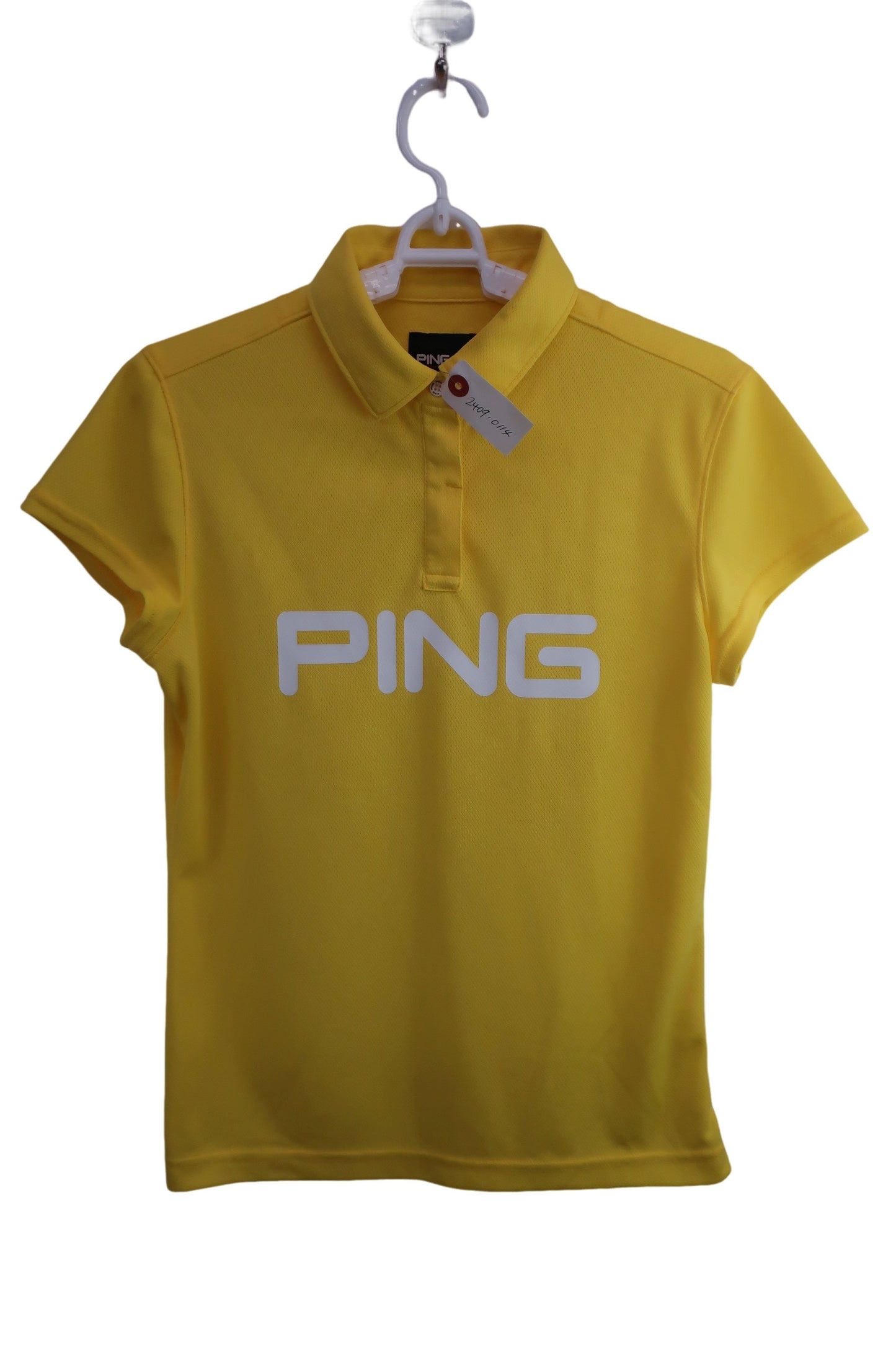 PING(ピン) ポロシャツ 黄色 レディース M ゴルフ用品 2409-0114 中古