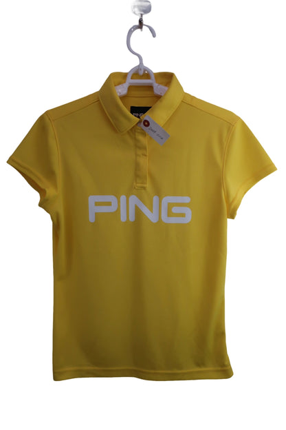 PING(ピン) ポロシャツ 黄色 レディース M ゴルフ用品 2409-0114 中古