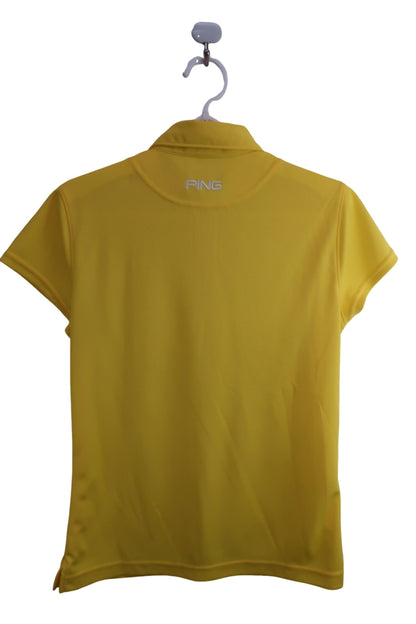 PING(ピン) ポロシャツ 黄色 レディース M ゴルフ用品 2409-0114 中古