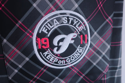 FILA GOLF(フィラゴルフ) 裏起毛スカート 黒ピンクチェック レディース M A-4