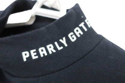 PEARLY GATES(パーリーゲイツ) ハイネック長袖シャツ 黒 メンズ 4 053-9166115 B