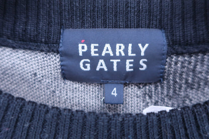 PEARLY GATES(パーリーゲイツ) セーター 黒総柄 メンズ 4 053-8270911 A