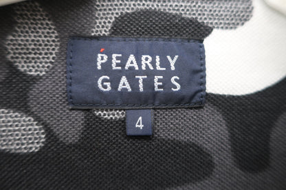 PEARLY GATES(パーリーゲイツ) 長袖ポロシャツ グレー総柄 メンズ 4 053-9261003 B