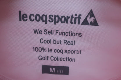 le coq sportif(ルコックスポルティフ) 長袖ポロシャツ ピンク白ボーダー レディース M A