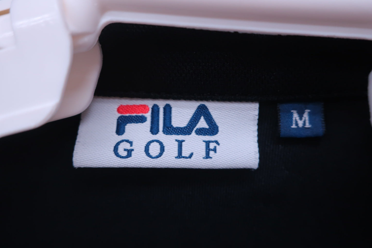 FILA GOLF(フィラゴルフ) ポロシャツ 黒シルバー水玉 レディース M A