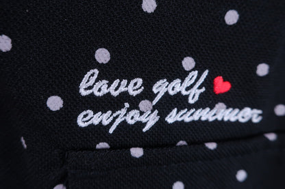 OPST(オプスト) ジップアップシャツワンピース 黒白水玉 レディース M A-2