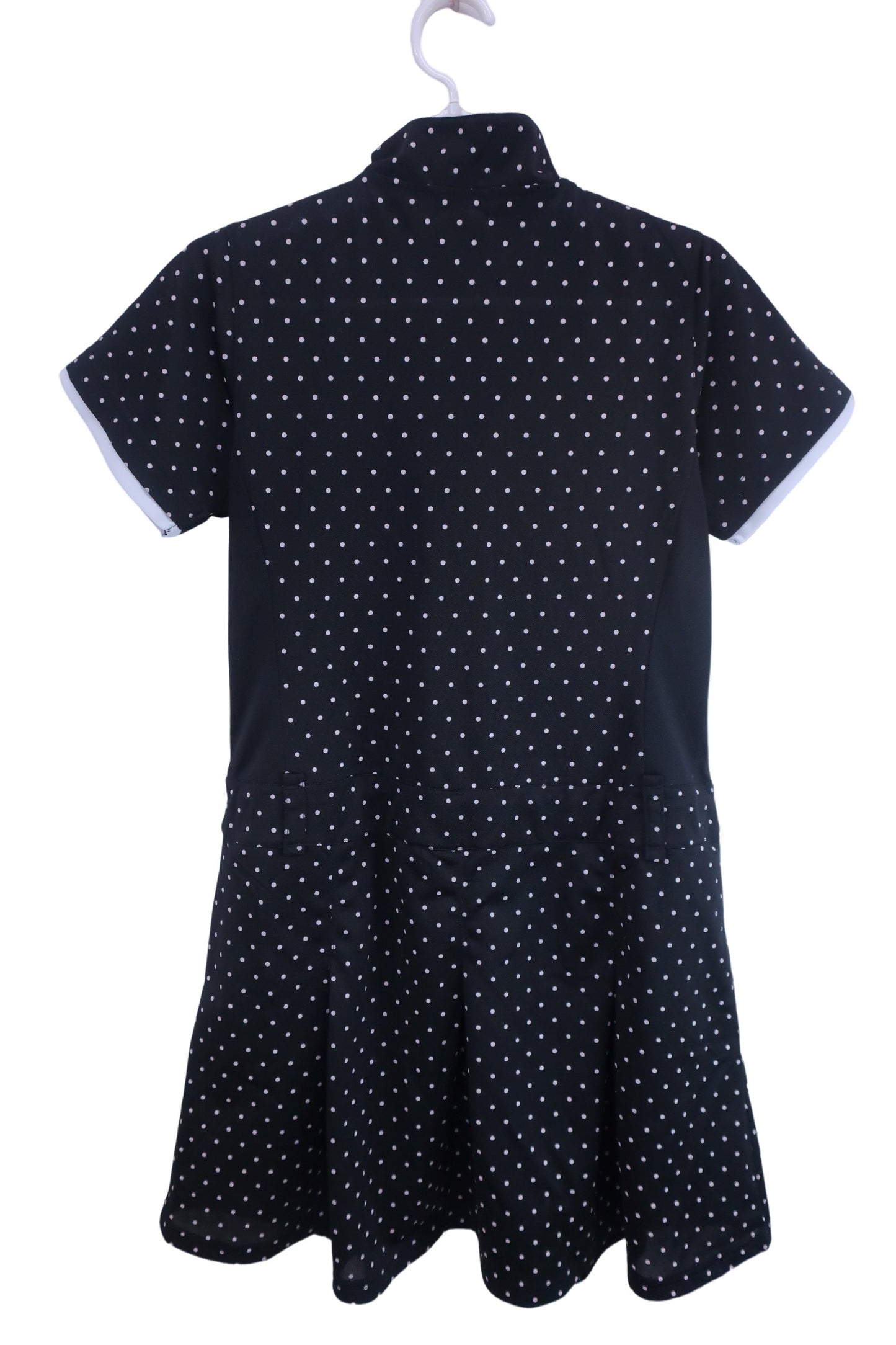 OPST(オプスト) ジップアップシャツワンピース 黒白水玉 レディース M A-4