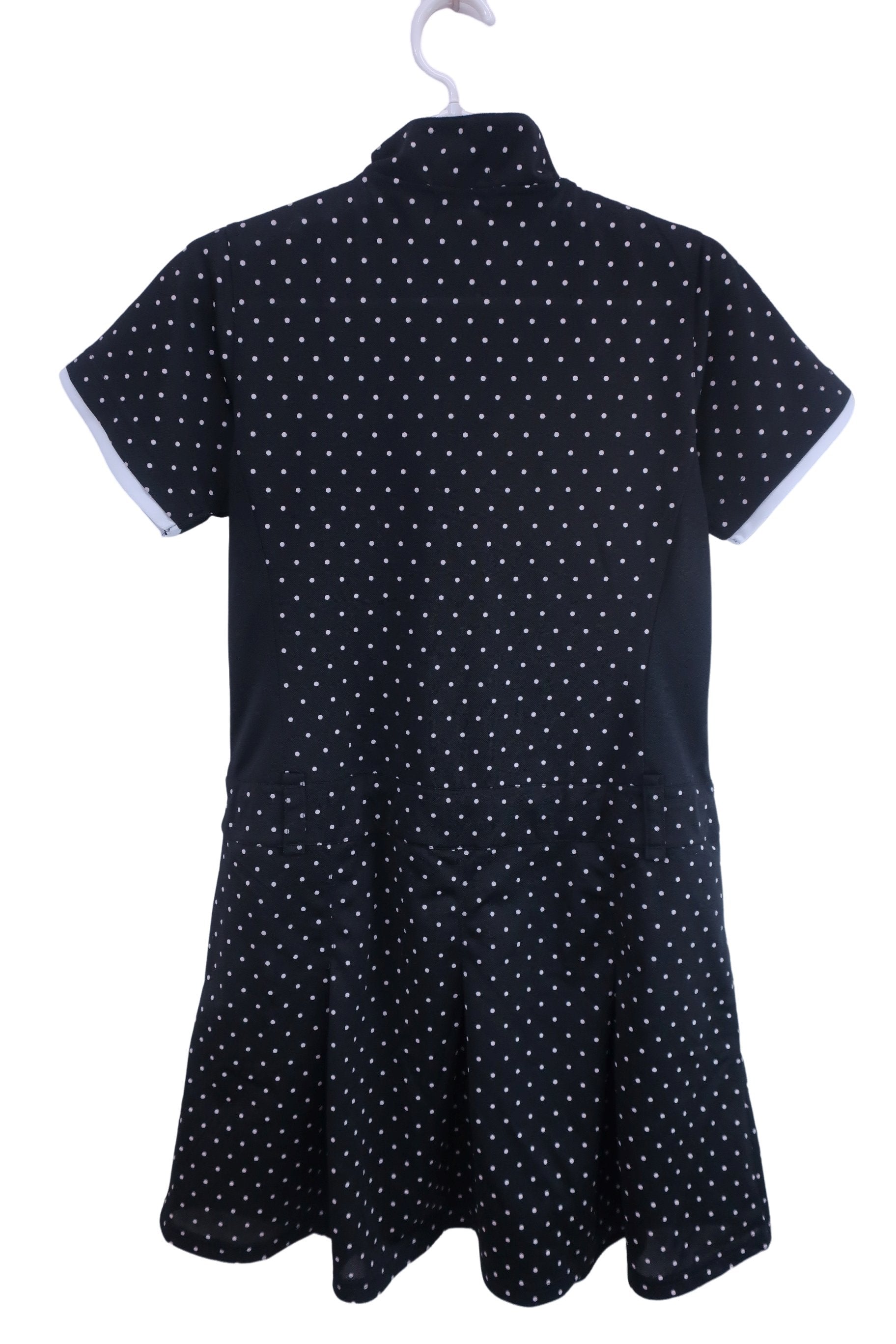OPST(オプスト) ジップアップシャツワンピース 黒白水玉 レディース M A-4
