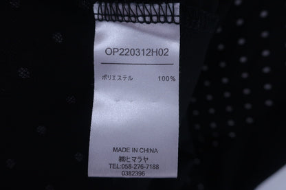 OPST(オプスト) ジップアップシャツワンピース 黒白水玉 レディース M A-5