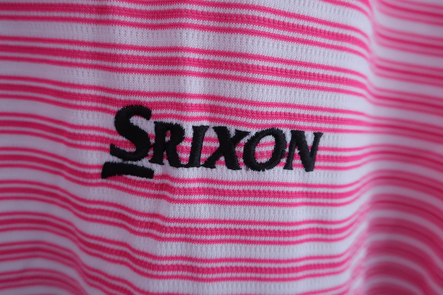 SRIXON(スリクソン) ハーフジップシャツ ピンク白ボーダー メンズ LL A-2