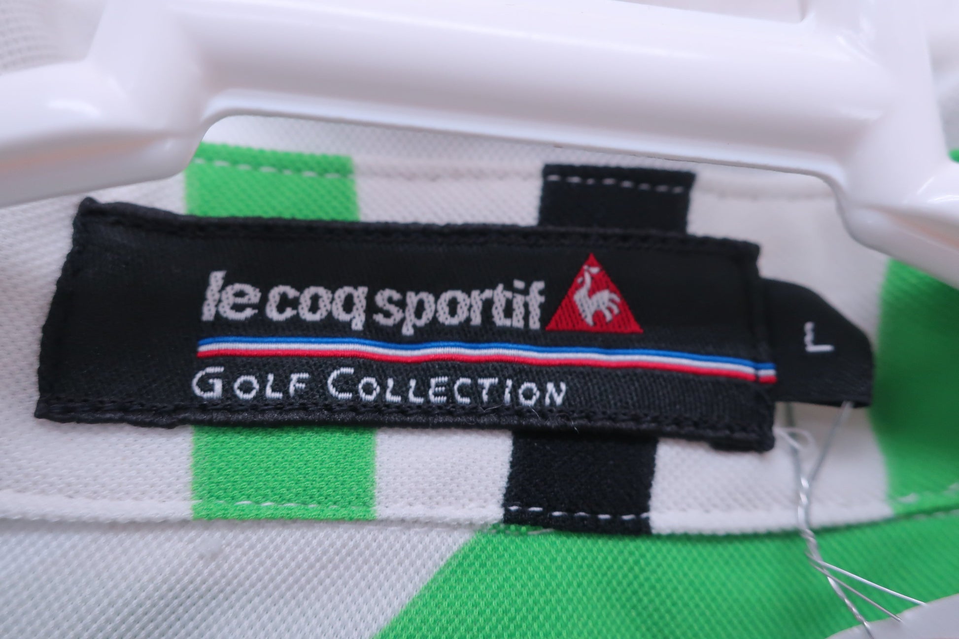 le coq sportif(ルコックスポルティフ) ポロシャツ 白緑 メンズ L A-3