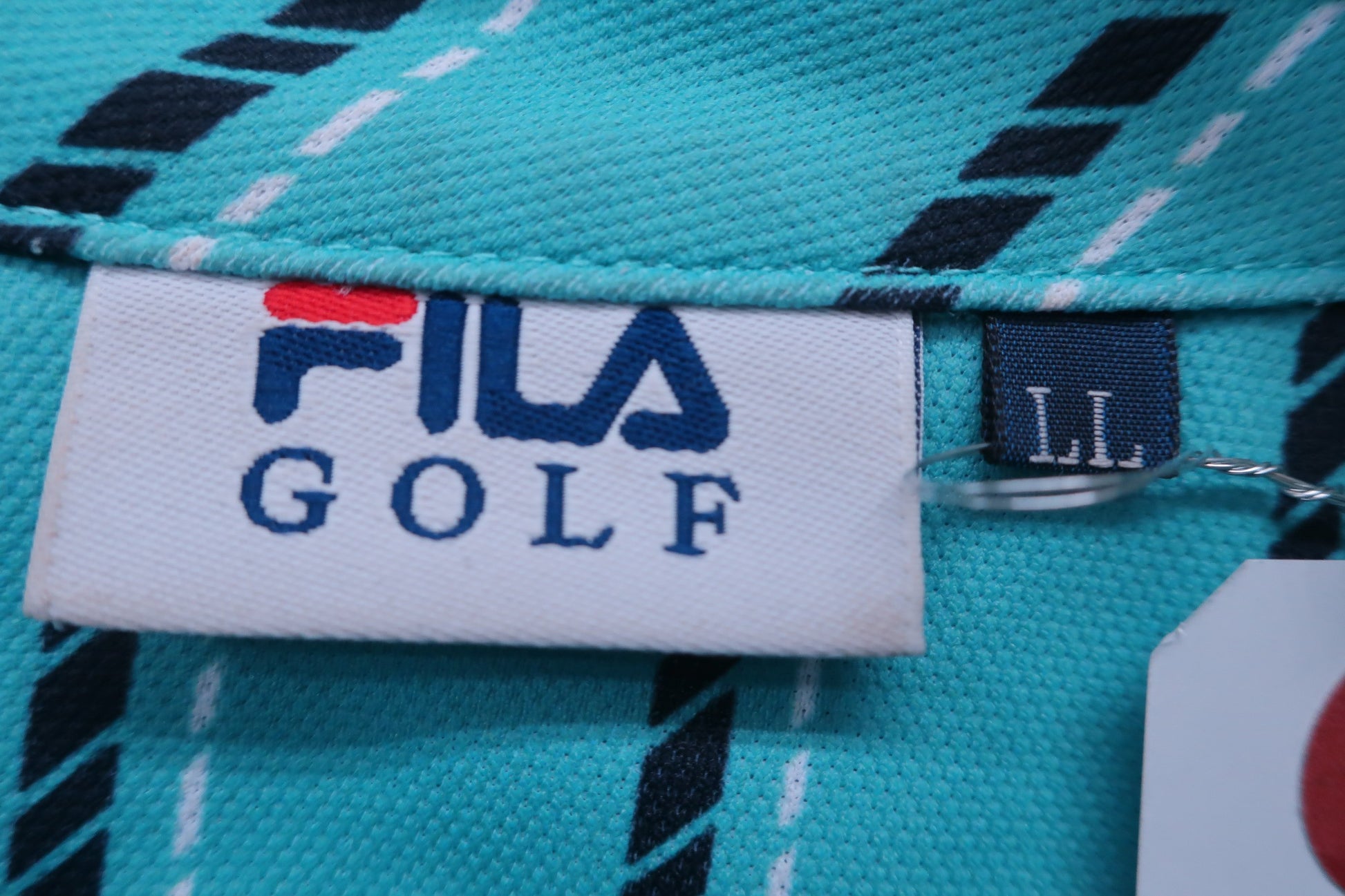 FILA GOLF(フィラゴルフ) ポロシャツ 緑ストライプ メンズ LL A-3