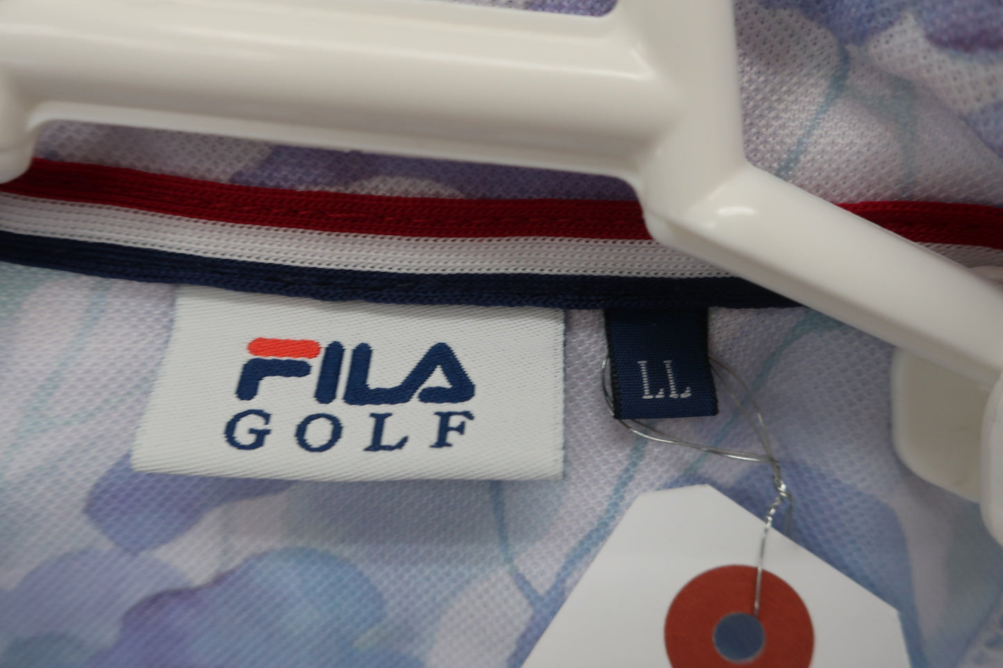 FILA GOLF(フィラゴルフ) ポロシャツ 薄紫総柄 メンズ LL A-3