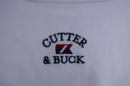 CUTTER&BUCK(カッター＆バック) 半袖ジップアップトレーナー 白 メンズ M B-8