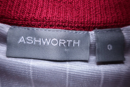 ASHWORTH(アシュワース) ジップアップセーター 赤 メンズ O A-3