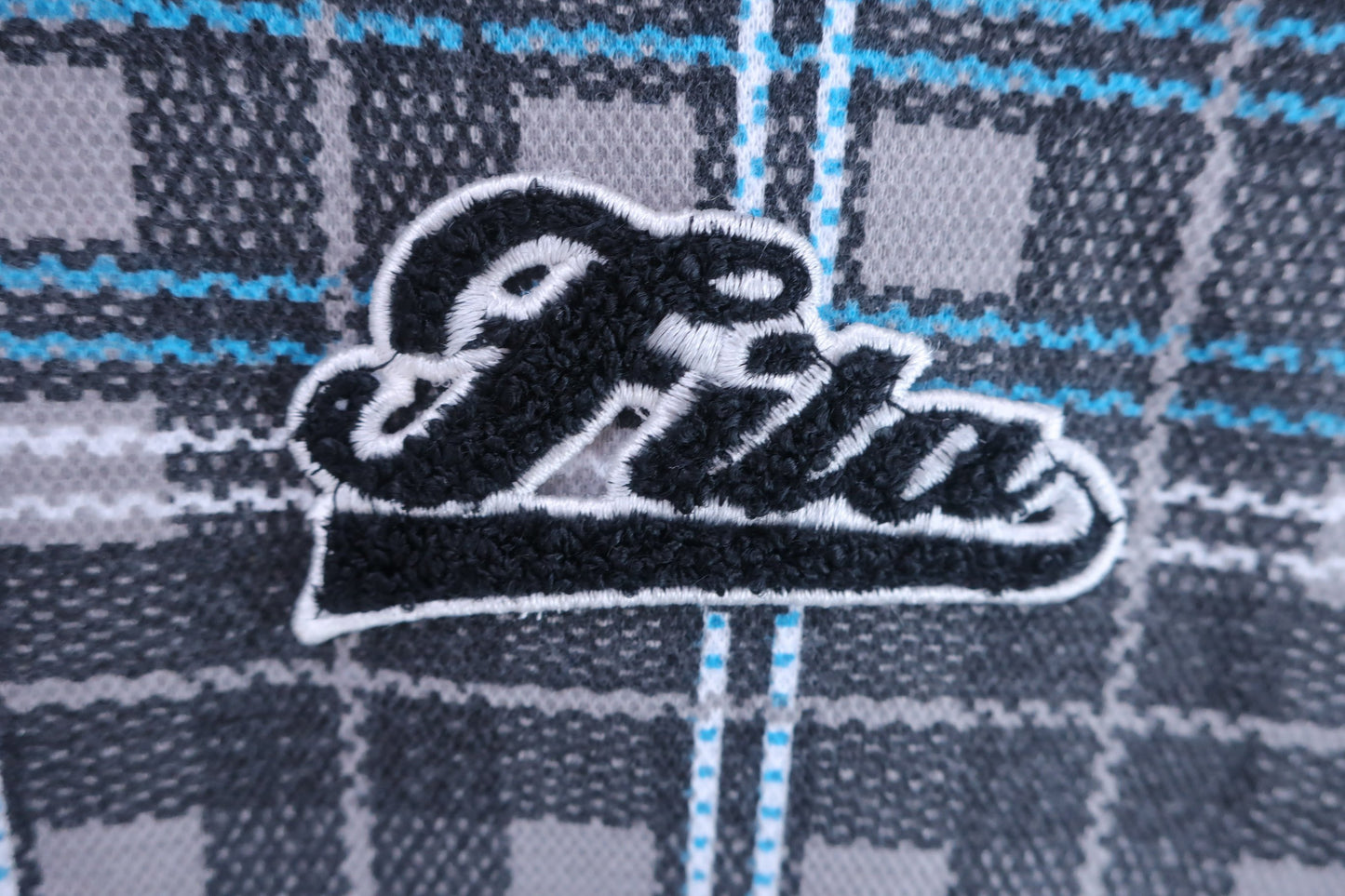 FILA GOLF(フィラゴルフ) ワンピース グレー青チェック柄 レディース M A-2