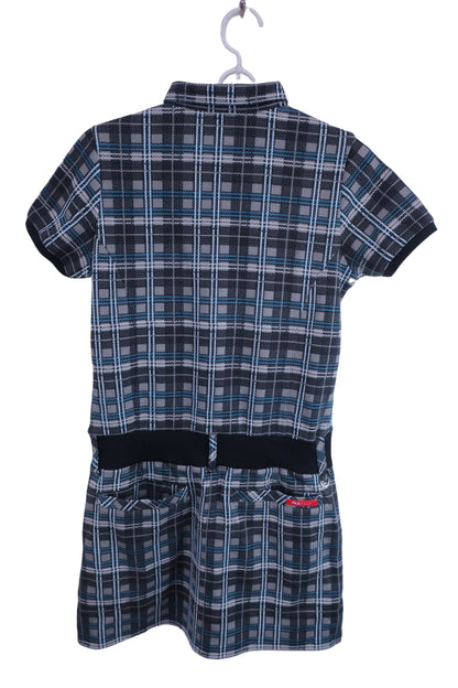 FILA GOLF(フィラゴルフ) ワンピース グレー青チェック柄 レディース M A-5