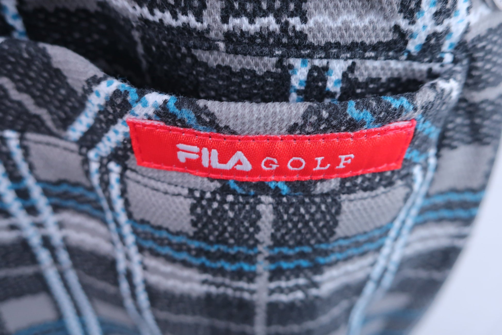 FILA GOLF(フィラゴルフ) ワンピース グレー青チェック柄 レディース M A-6