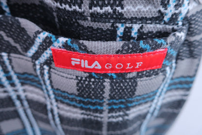 FILA GOLF(フィラゴルフ) ワンピース グレー青チェック柄 レディース M A-6