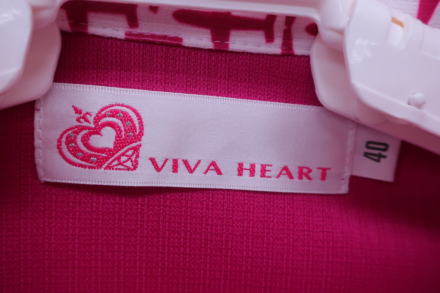 VIVA HEART(ビバハート) 長袖ポロシャツ ピンク レディース 40 A-2